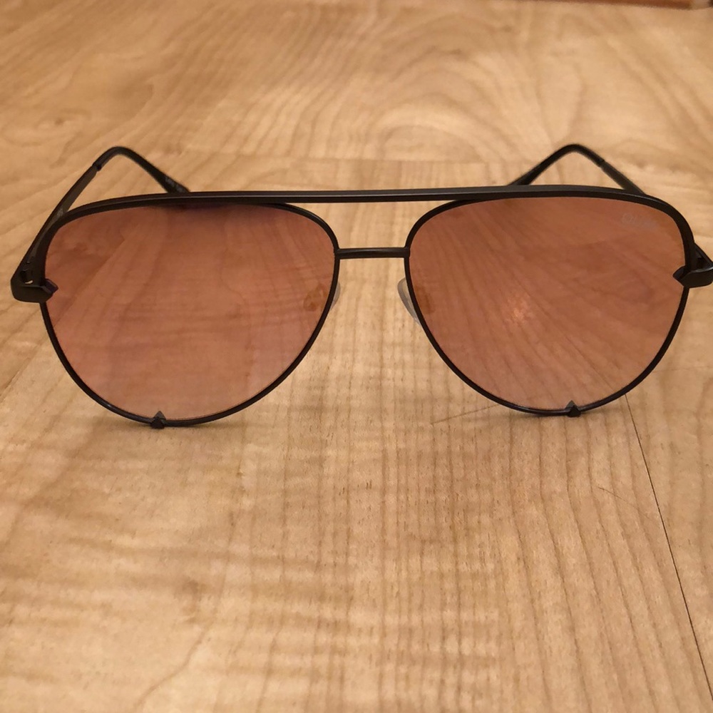 Quay Desi Perkins Rose Gold Sunglasses